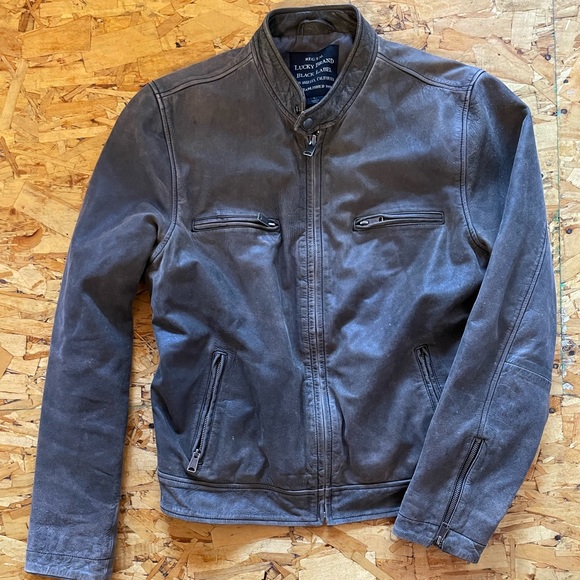 Lucky Brand Black Label Leather Jacket - Picture 1 of 7
